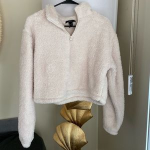 Cropped Faux Fur Pullover